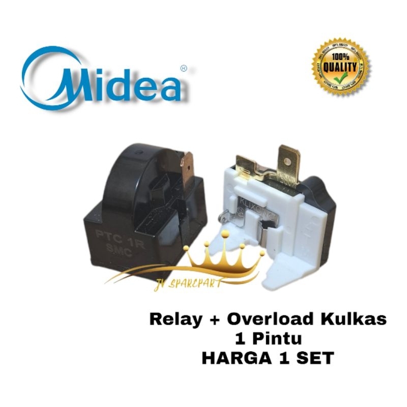 Relay Pin 1 Kanan + Overload Kulkas MIDEA 1 Pintu