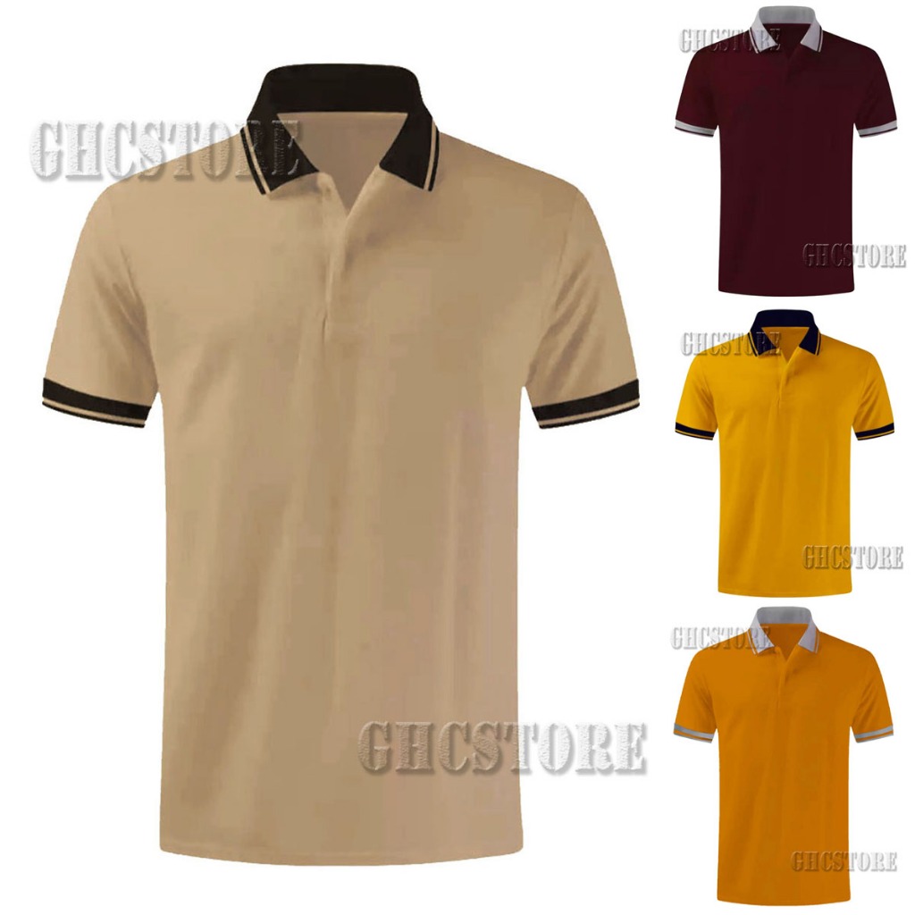 Kaos Pria Berkerah Warna Baju Atasan Pria Kerah Motif Kekinian