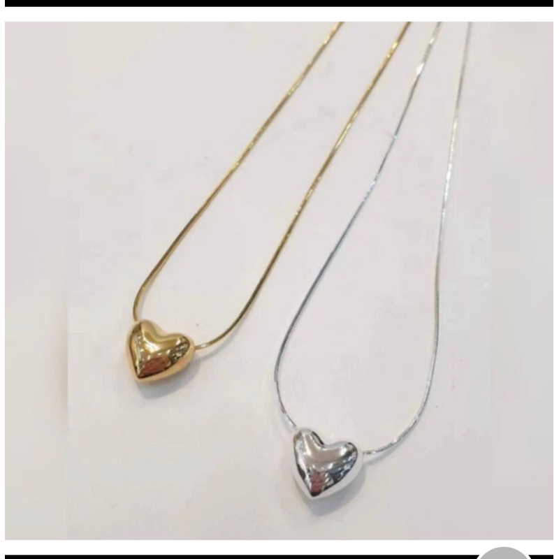 kalung titanium liontin love simple korea