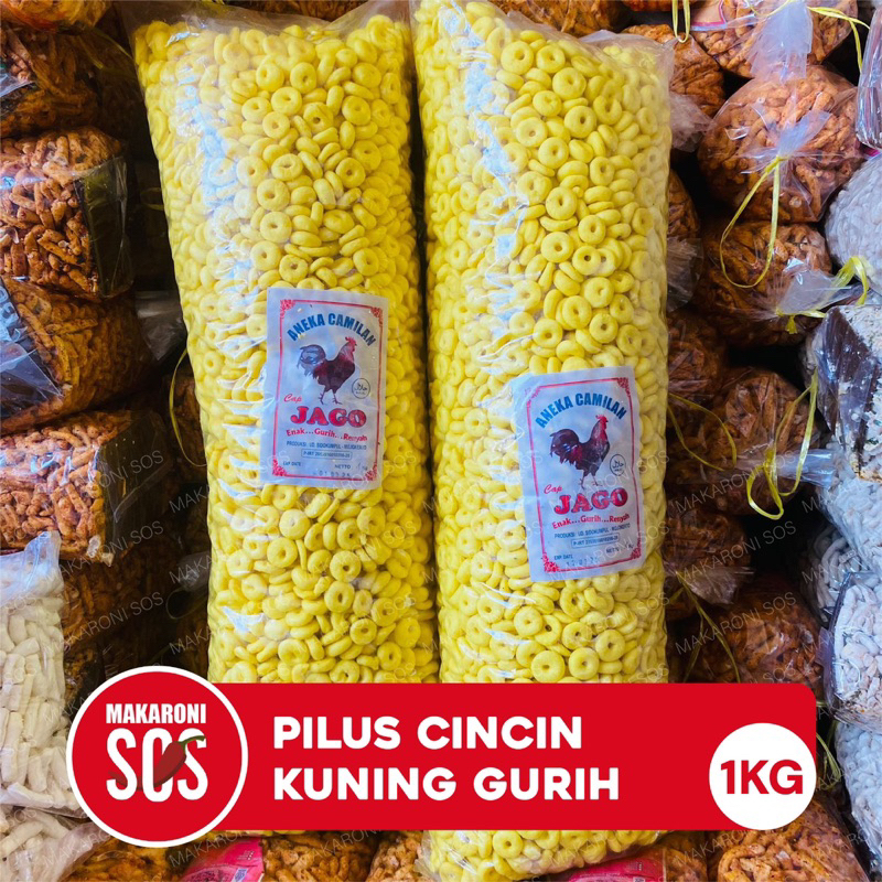 

Alen Alen 1KG | Pilus Cincin Kuning Rasa Gurih Alen Alen Snack Viral Jadul Rasa Asin Gurih Kriuk Renyah