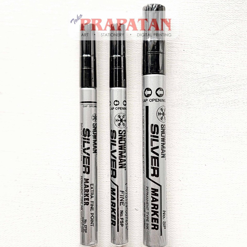 

Essential Snowman Silver Permanent Marker GP Spidol Silver