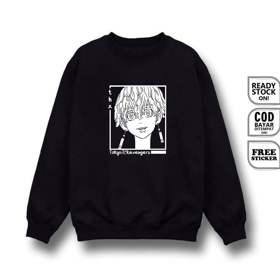 Grosir Pembelian  SWEATER CREWNECK TOKYO REVENGERS IZANA KUROKAWA COSPLAY BAJU JEPANG CULTURE ANIME 