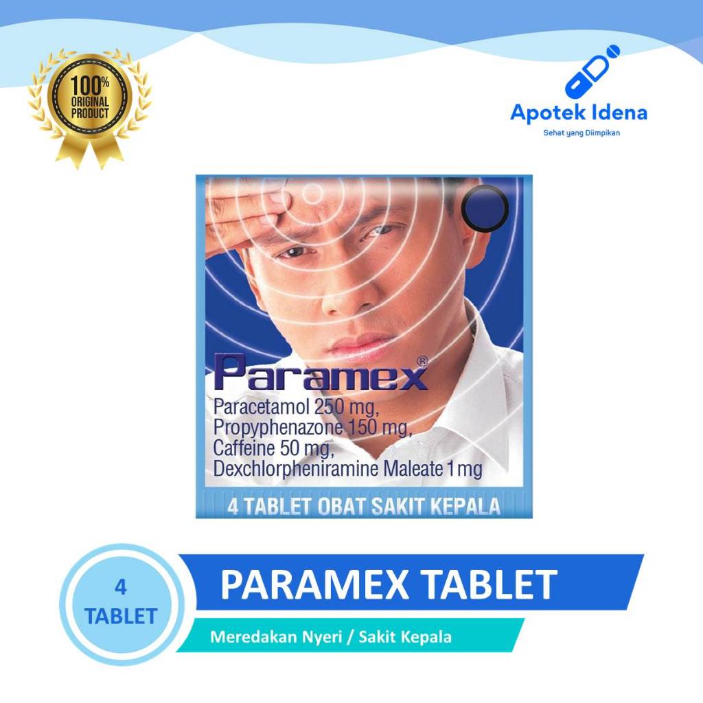 PARAMEX TABLET Obat Sakit Kepala/Sakit Gigi/Demam/Paracetamol
