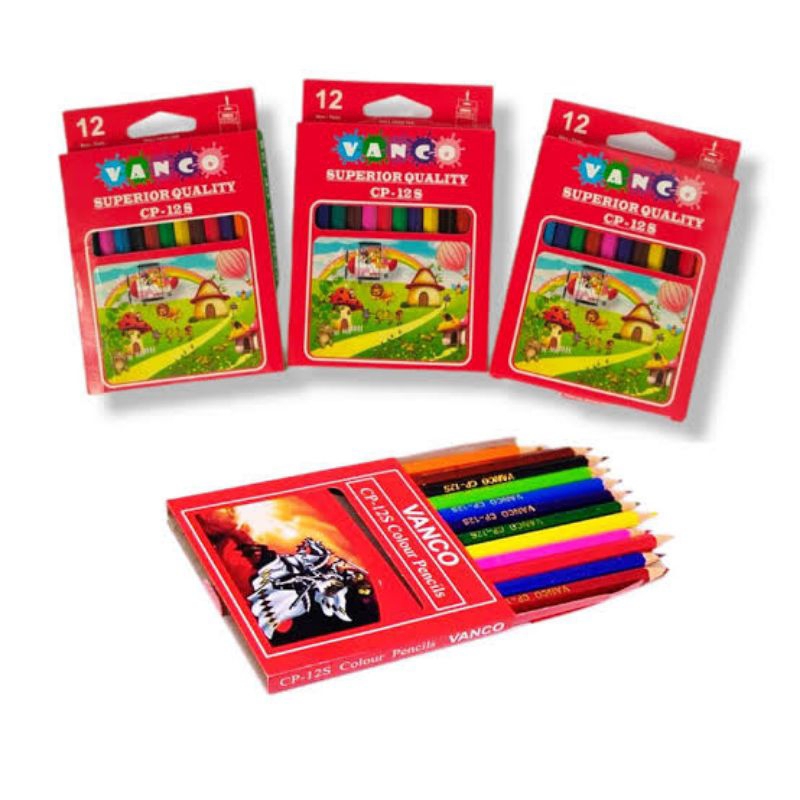 

[SUVEN] PENSIL WARNA VANCO PENDEK ISI 12 WARNA