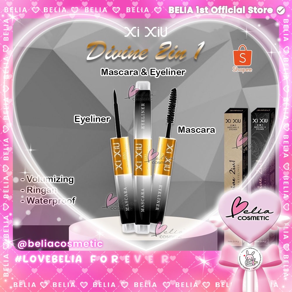 ❤ BELIA ❤ XI XIU Divine 2 in 1 Mascara & Eyeliner (✔️BPOM)