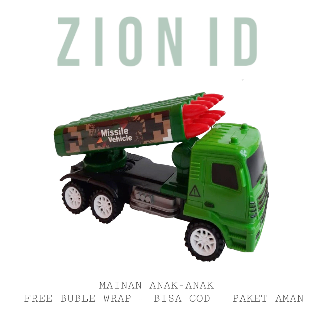 Mainan Military Truck Roket Mainan Truk Rudal Tentara Army Militer