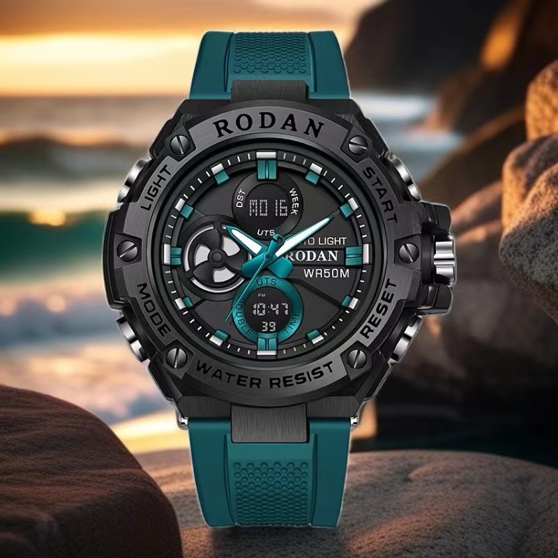 RODAN 8001 JAM TANGAN ANTI AIR FREE BOX STAINLESS Kaca Pria Watches