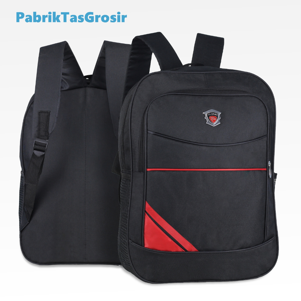 Tas Ransel Pria Polo Paris Pojok Merah Ransel Sekolah Termurah Polo Original Muat Laptop LKS Buku Pa