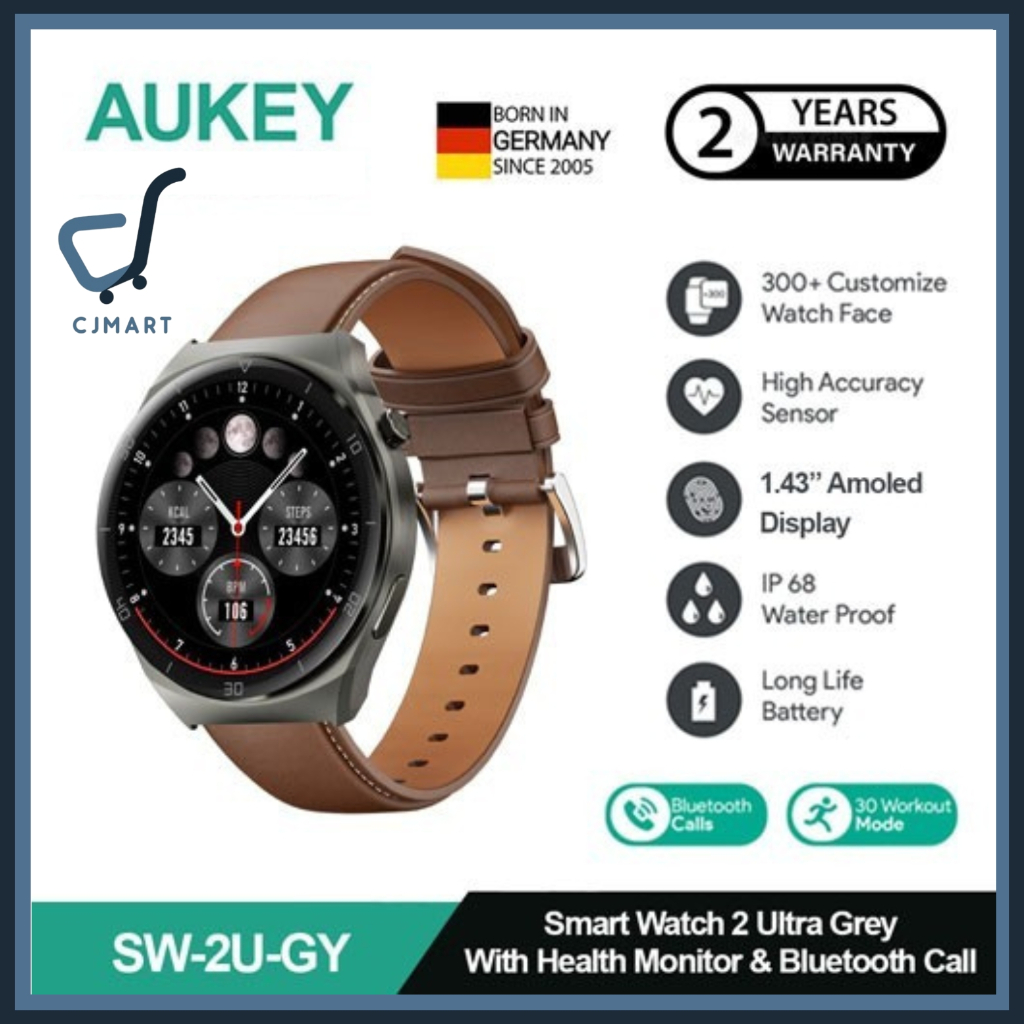 AUKEY SmartWatch 2 Ultra Amoled Display Waterproof BluetoothCall SW-2U Aukey Smart Watch SW2U IP68 1
