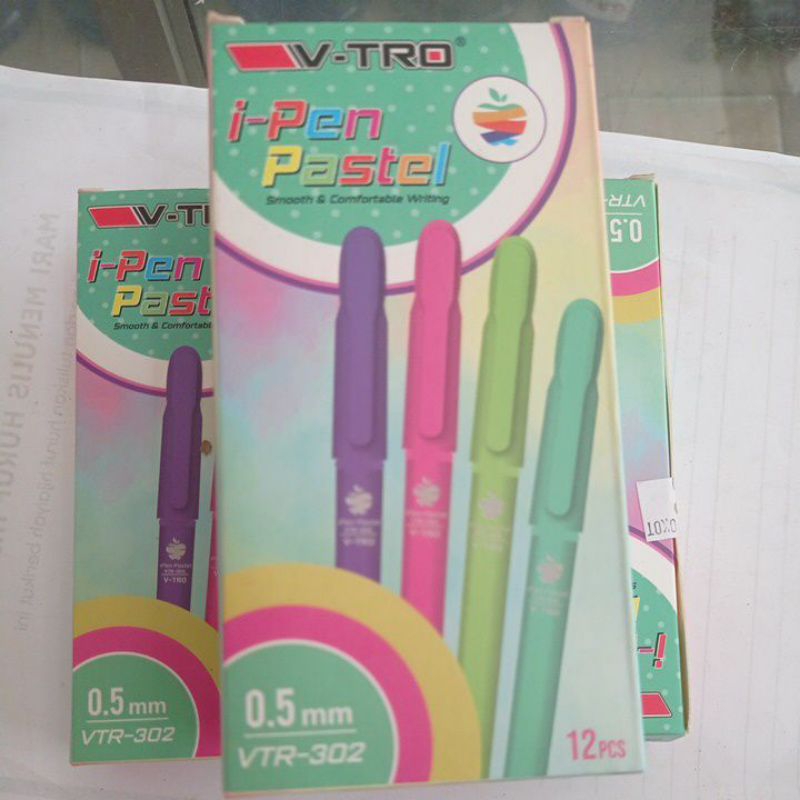 

i-pen Pastel V-TRO 0.5 mm isi 12 pcs