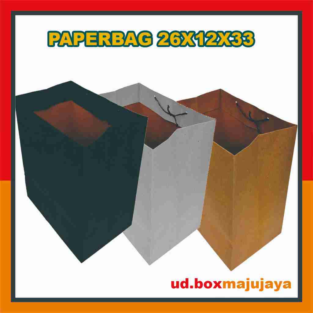 

Paper Bag 26X12X33 Cm (PAKET 12 PCS) / Tas Kertas / Tas Kado / Tas Souvenir