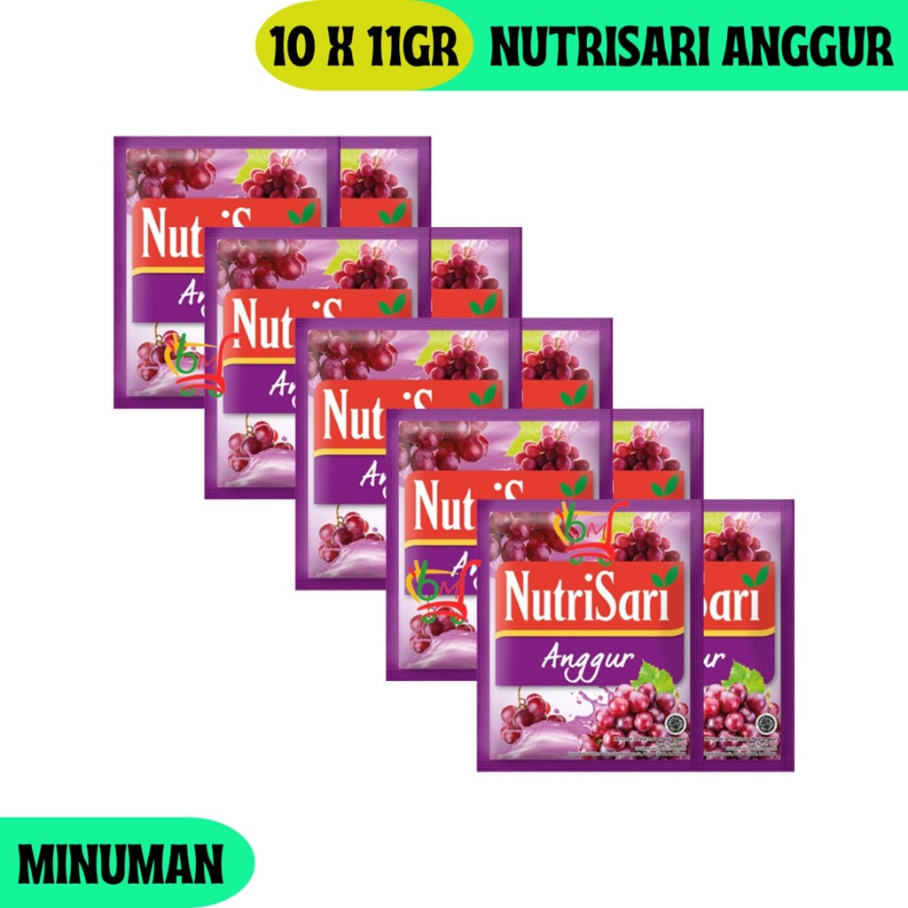 

NutriSari Anggur Ungu Minuman Serbuk Rasa Buah Anggur