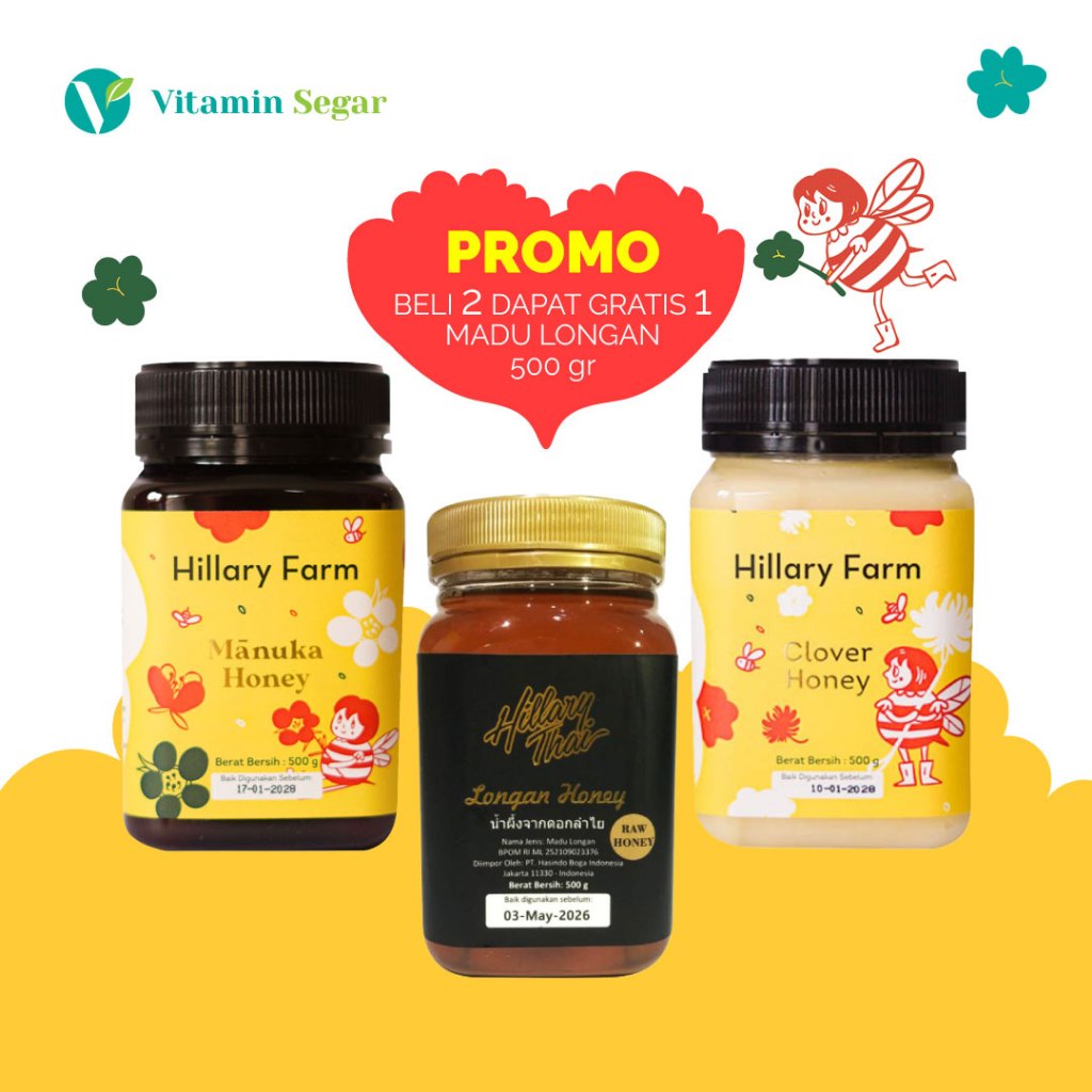 

Manuka Honey + Clover Honey Free Madu Longan 500gr