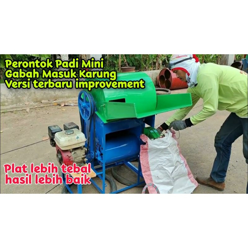 Mesin Perontok Padi Aritan Pendek Langsung Masuk Karung Lengkap dengan Mesin