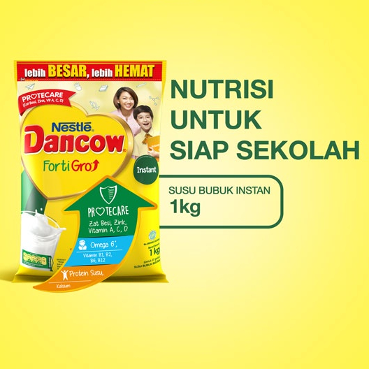 

Dancow Fortigro Susu Bubuk Instant Vanilla / Coklat 1 Kg Pouch