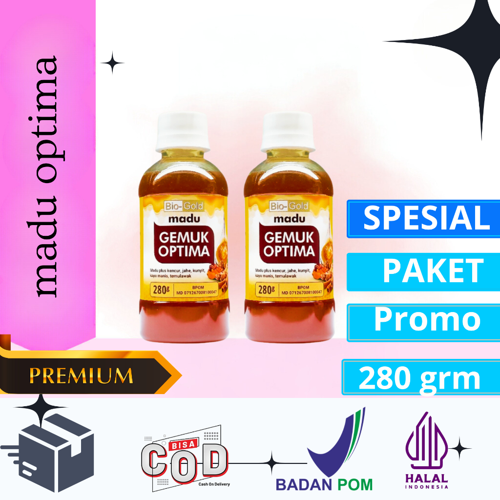 

Madu Gemuk Badan Optima 2 Botol Kapsul Gemuk 99 1 Botol - Suplemen Penambah Nafsu Makan Original