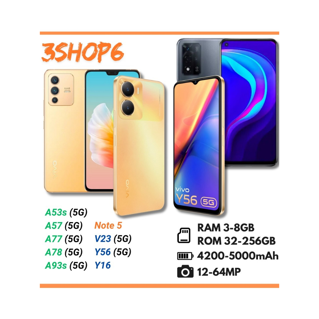 【HP BARU】COD xiaomi redmi note 5 OPPO  a53s  a57  a77  a93S a78  vivo V23  Y16  Y56  5G Ram 8gb + 25