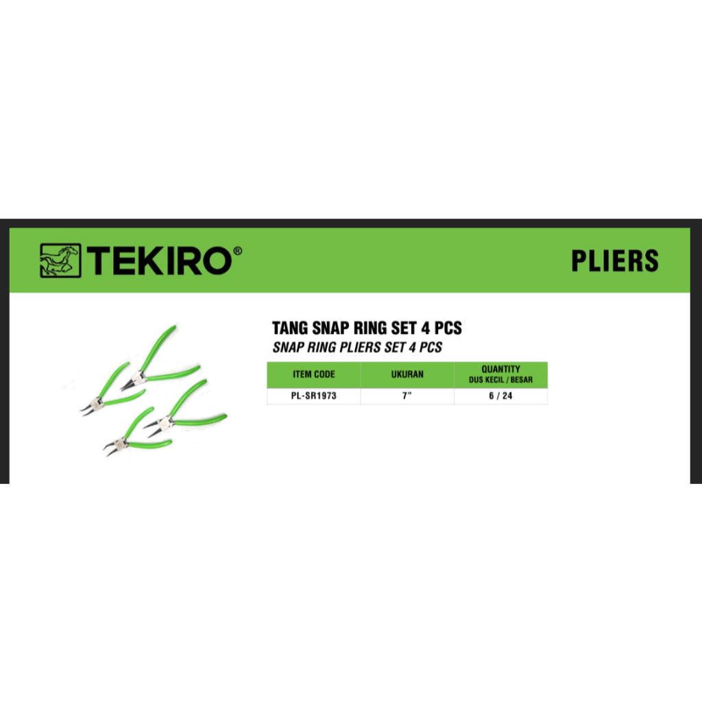 TEKIRO TANG SNAP RING SET 4 PCS/SNAP RING PLIERS SET 4 PCS