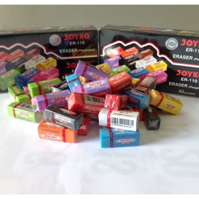 

Penghapus Joyko ER-110 Warna isi 10 pcs / penghapus Joyko 10 pcs /Joyko / Penghapus