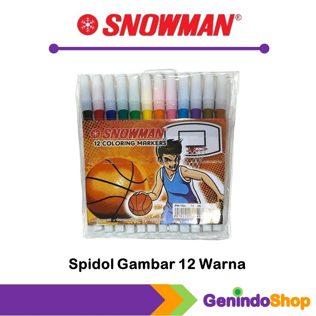 

Spidol Snowman 12 Warna PW12A