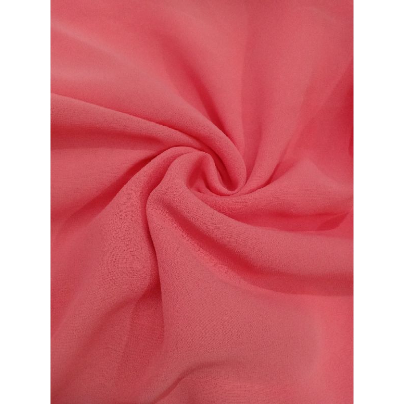 KAIN CERUTI TIPIS POLOS WARNA PINK SALEM (REQ PANJANG 50 CM = Rp13.000)