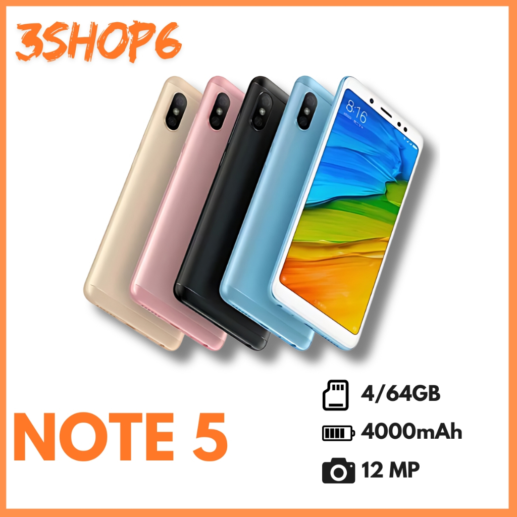 【HP BARU】【BISA COD】XIAOMI REDMI NOTE 5 RAM 4/64GB & 6/64GB & 6/128GB New Smartphone 4G LTE Garansi D