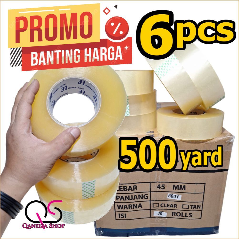 

HARGA PROMO MURAH LAKBAN JUMBO BENING & COKLAT PANJANG 500 YARD 6 pcs