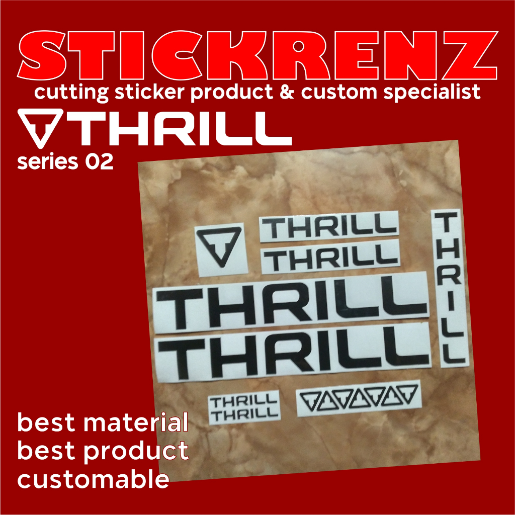 Cutting Sticker Stiker Frame Sepeda Roadbike, MTB, Thrill 02 Custom