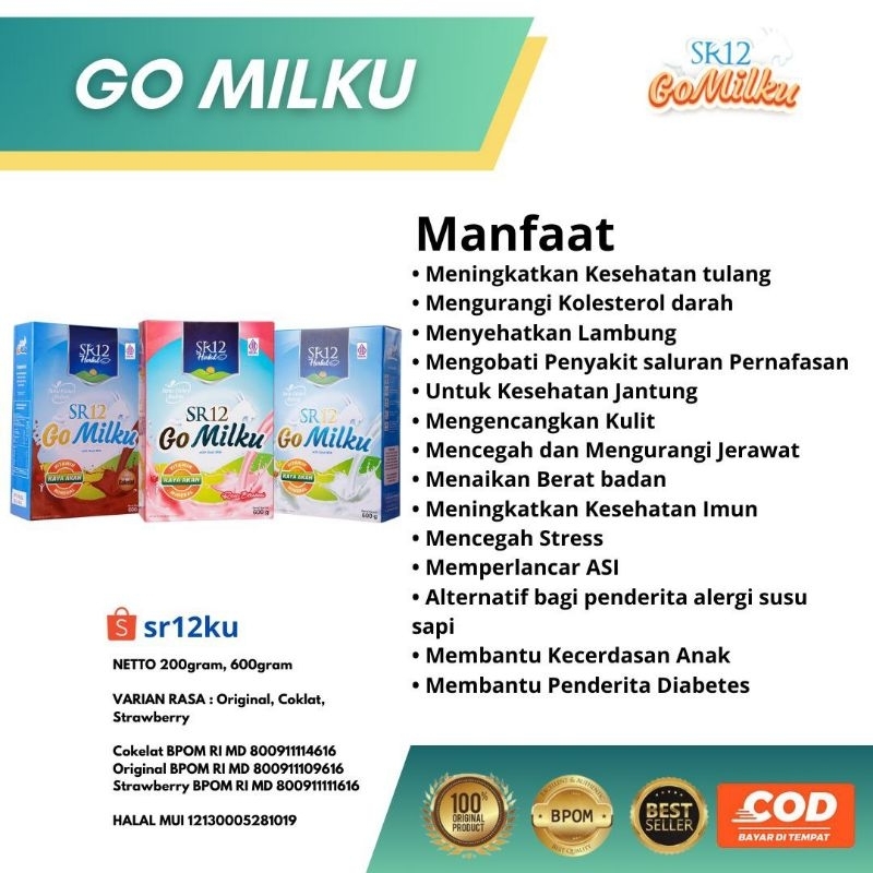 

SR12 Gomilku Susu Kambing Etawa Premium Halal Untuk Kesehatan