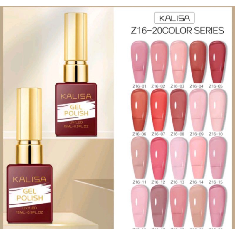 Kalisa nail z16 gel polish set 20 warna free frame