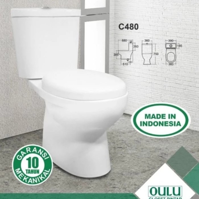 Oulu Closet Duduk / Kloset Duduk C480R ECO WASHER