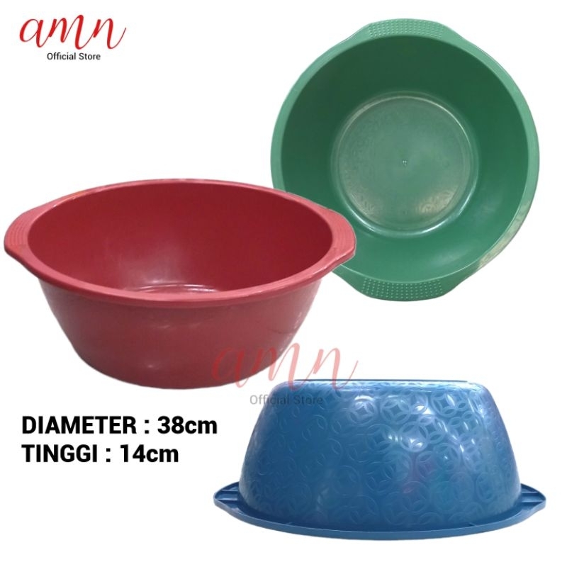 3 Pcs Baskom Plastik Besar 38cm Motif Ukiran / Baskom Serbaguna / Waskom Hajatan / Souvenir / Baskom