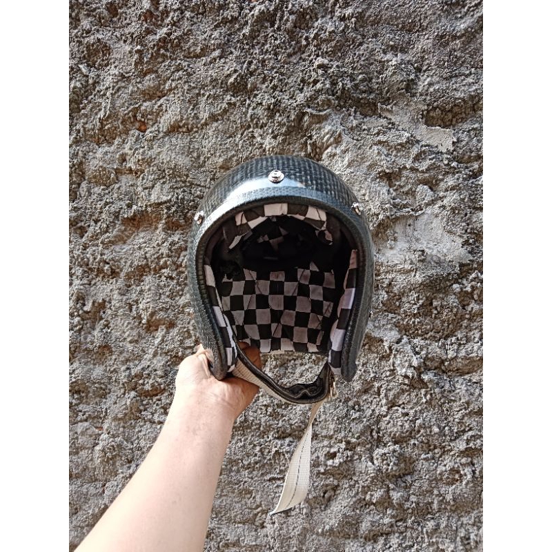 helm slim head 500tx raw , Chopper, vespa, helm custom, vintage