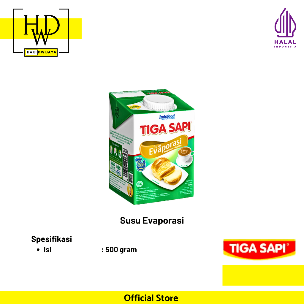 

[500gr] Susu Evaporasi Tiga Sapi