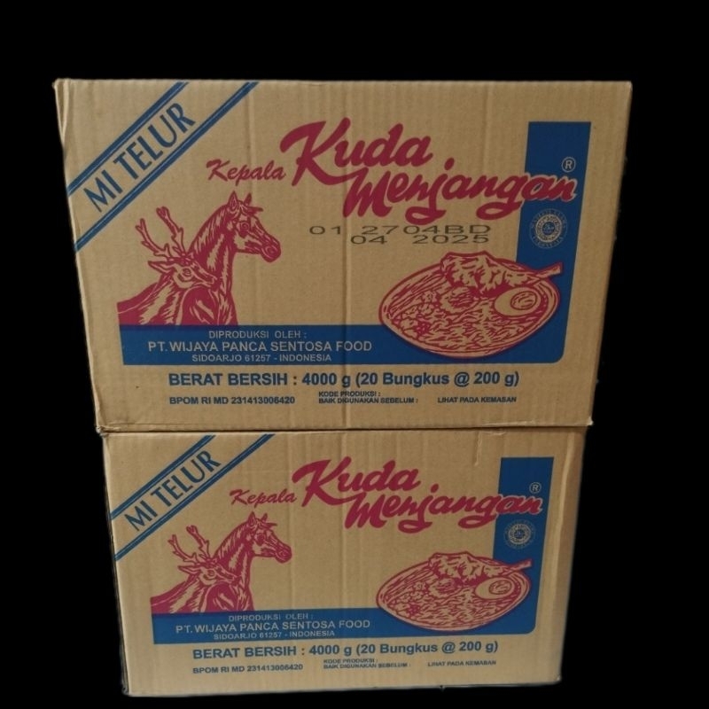 

1 Dus/20 Pcs Mie Kuda Menjangan Mie Telur Kecil/Lebar By Wijaya Panca Sentosa Food NYAStore