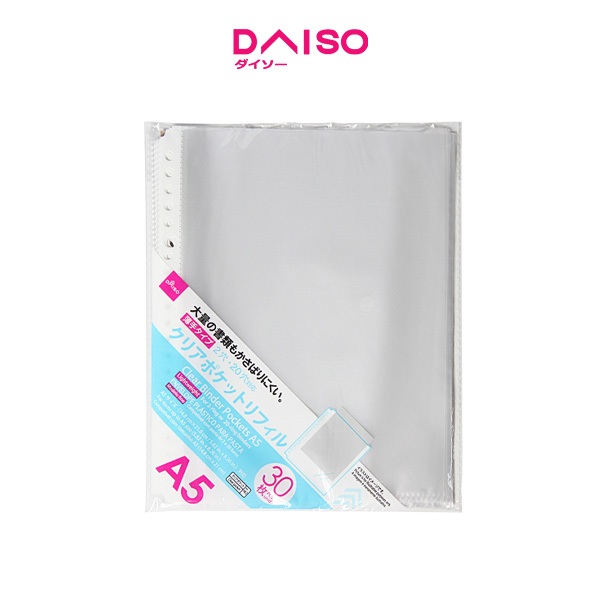 

Daiso Clear Binder Pockets A5 30 PCS.
