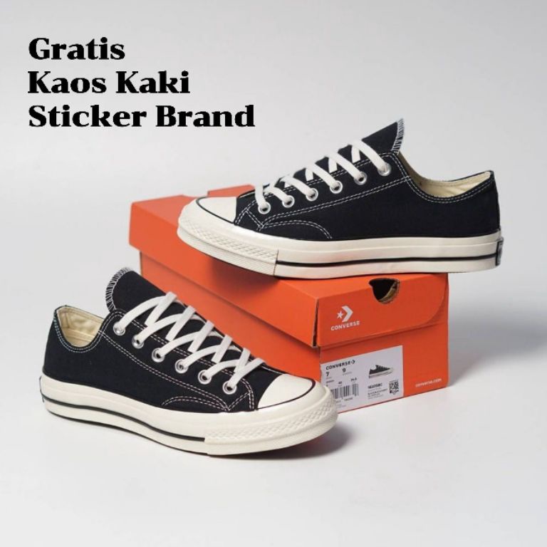 Produk Baru SEPATU CONVERSE 7s HITAM PENDEK  CONVERSE HITAM PUTIH  SEPATU PRIA WANITA  SEPATU SEKOLA