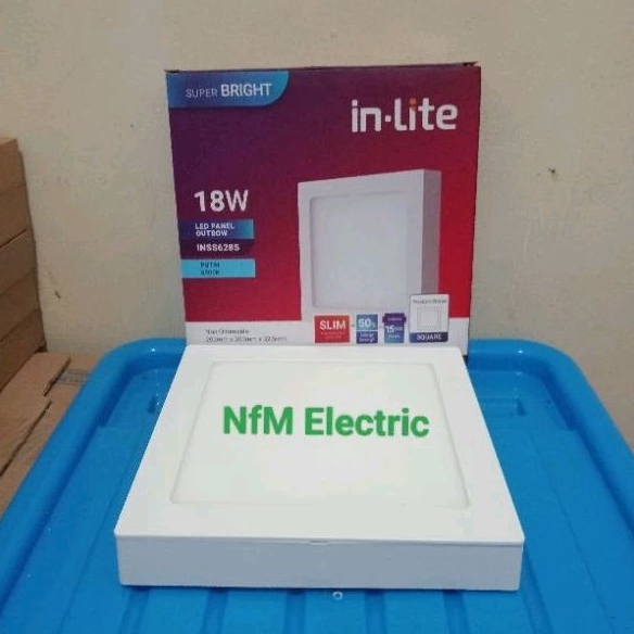 INLITE Downlight Kotak 18W Outbow/ LED Panel Plafon Inlite Kotak 18W Outbow