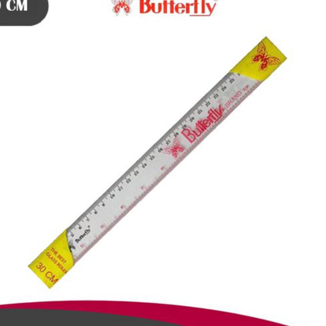 

KI3 Penggaris plastik Butterfly 3cm 1pak12pcs