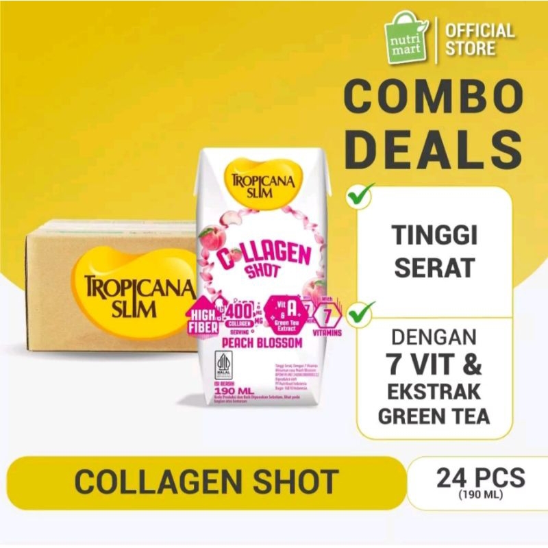 

Tropicana Slim Collagen Shot 24 Pcs x 190 Ml (1 Karton)