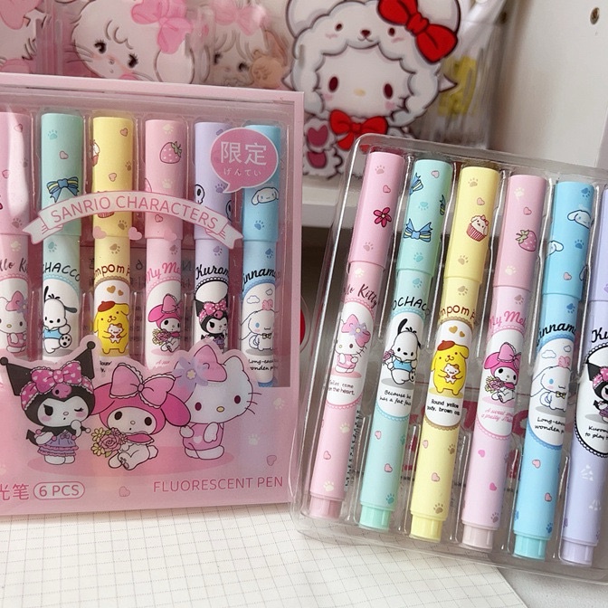

Terjangkau 1 SET ISI 6 PCS STABILO PASTEL KARAKTER KARTUN SANRIO KUROMI MELODY CINNAMOROLL AND FRIENDS LUCU IMUT STABILO PASTEL AESTHETIC KAWAII HIGHLIGHTER SANRIO viral souvenir hampers hadiah ulang tahun birthday anak sekolah