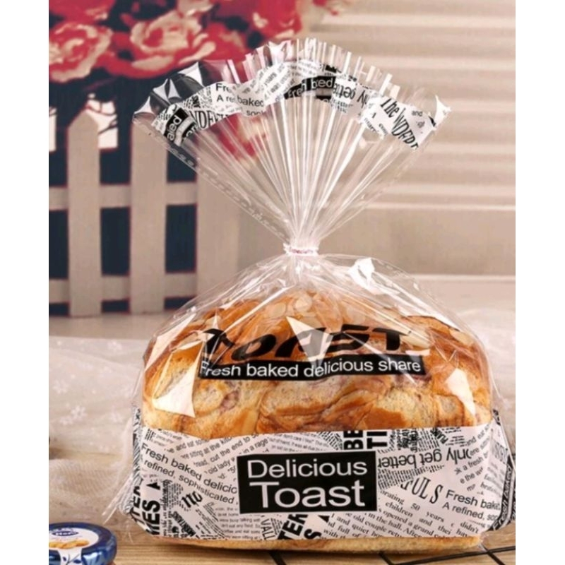 

100pcs plastik roti tawar / kemasan roti+ kawat