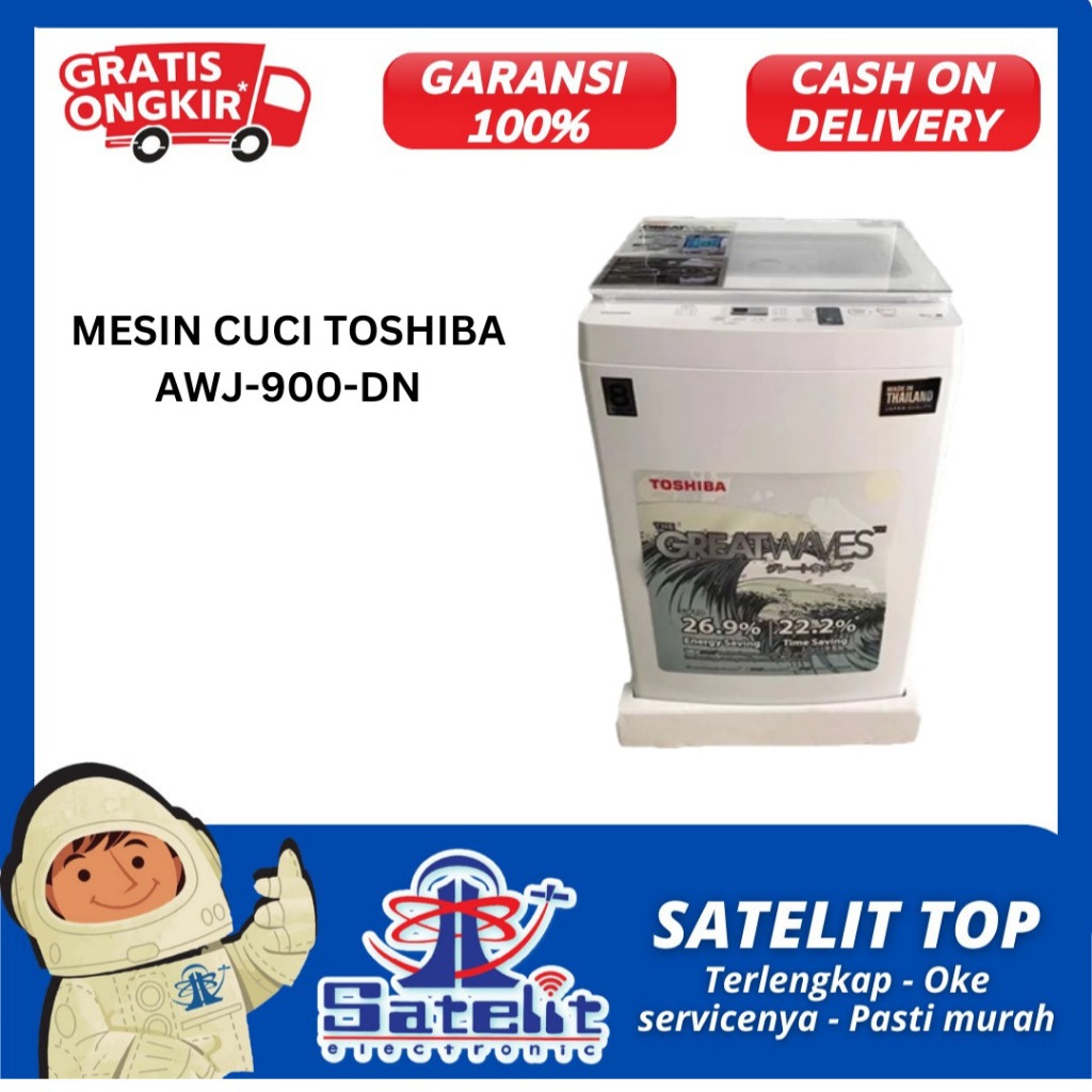 MESIN CUCI / WASHING MACHINE / ALAT CUCI PAKAIAN TOSHIBA AWJ-900-DN