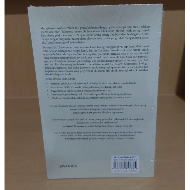 RB Buku You Are The Placebo Bahasa Indonesia - Dr Joe Dispenza
