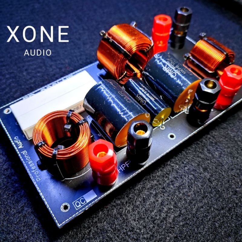 Crossover pasif 2 way middle-high ( Double speaker + tweeter )