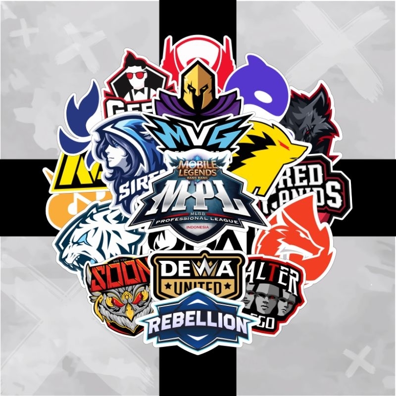 

STIKER ESPORTS LOGO TEAM MLBB UNTUK HP LAPTOP TUMBLER HELM