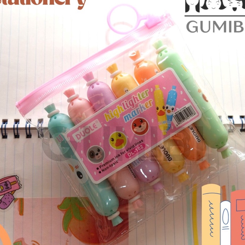 

Terbatas STABILO SOSIS SET ISI 6 PCS FREE POUCH WARNA WARNI COLORFUL HIGHLIGHTER IMUT LUCU