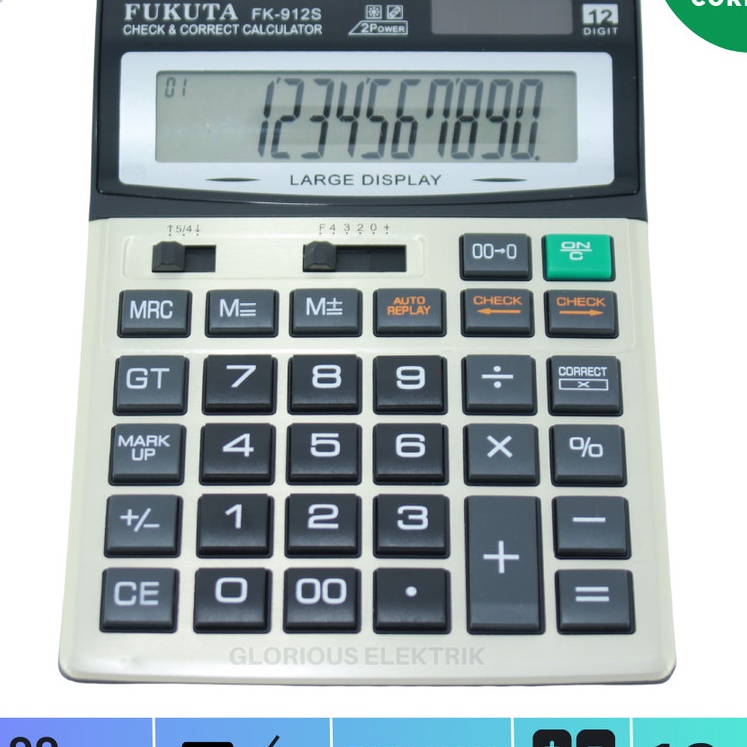

Hemat Kalkulator Calculator 12 Digit Large Display Dual Power FK912S