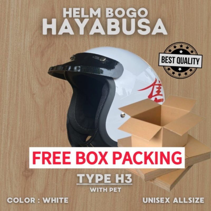 HELM BOGO HAYABUSA (PET) DEWASA ORIGINAL SNI MURAH AMAN