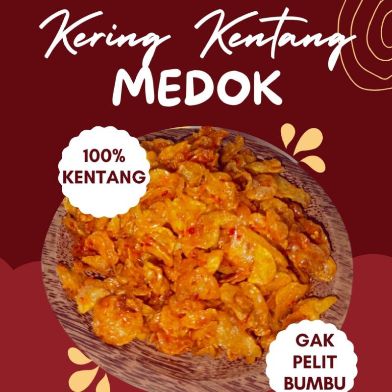 

KERING KENTANG PEDAS MANIS MEDOK GURIH ENAK LAUK SIMPEL HALAL 50gr, 100gr, 500gr